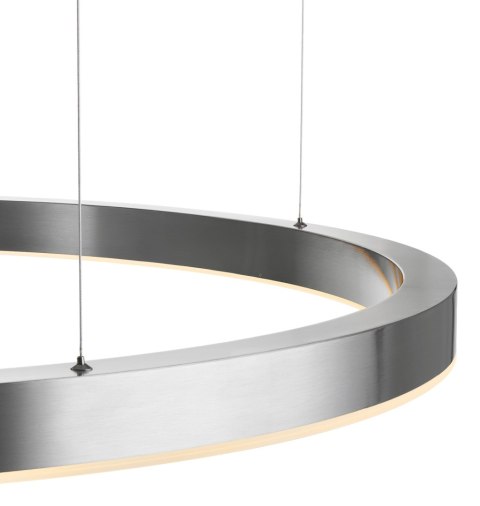 Lampa wisząca CIRCLE 120 cm - LED, ring nikiel szczotkowany