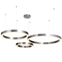 Lampa wisząca CIRCLE 3 40+60+80 cm - LED, rinig nikiel szczotkowany na 1 podsufitce