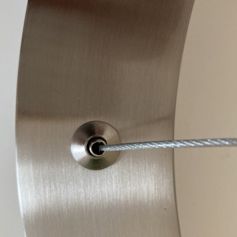 Lampa wisząca CIRCLE 3 40+60+80 cm - LED, rinig nikiel szczotkowany na 1 podsufitce