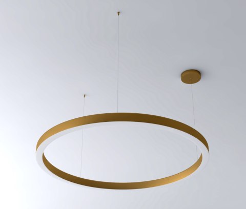 Lampa wisząca CIRCLE 3 60+80+80 cm - LED, ringi mosiądz szczotkowany na 1 podsufitce