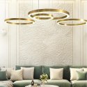 Lampa wisząca CIRCLE 3 60+80+80 cm - LED, ringi nikiel szczotkowany na 1 podsufitce