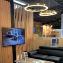 Lampa wisząca CIRCLE 3 60+80+80 cm - LED, ringi nikiel szczotkowany na 1 podsufitce