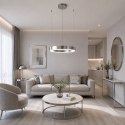 Lampa wisząca CIRCLE 40 cm - LED, ring nikiel szczotkowany