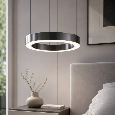Lampa wisząca CIRCLE 40 cm - LED, ring tytan szczotkowany