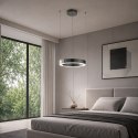 Lampa wisząca CIRCLE 40 cm - LED, ring tytan szczotkowany
