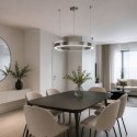 Lampa wisząca CIRCLE 60 cm - LED, ring nikiel szczotkowany