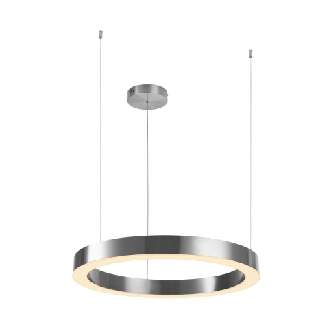 Lampa wisząca CIRCLE 60 cm - LED, ring nikiel szczotkowany
