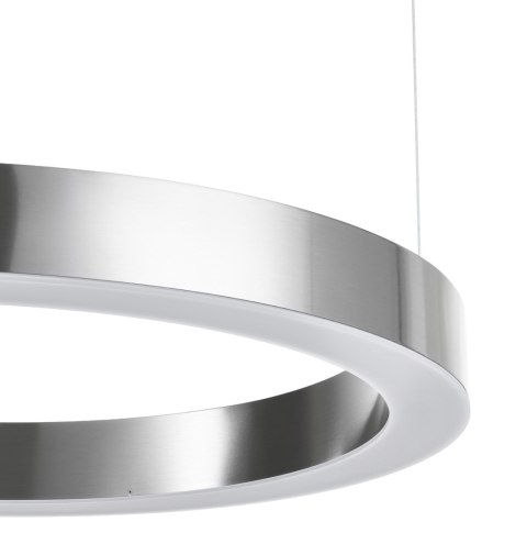 Lampa wisząca CIRCLE 60 cm - LED, ring nikiel szczotkowany