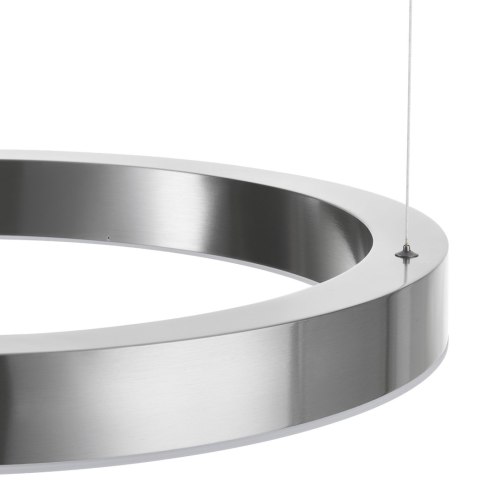 Lampa wisząca CIRCLE 60 cm - LED, ring nikiel szczotkowany