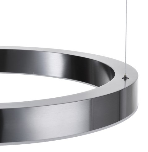 Lampa wisząca CIRCLE 60 cm - LED, ring tytan szczotkowany
