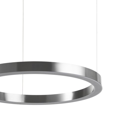 Lampa wisząca CIRCLE 80 cm - LED, ring nikiel szczotkowany