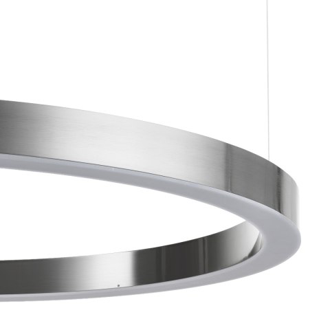Lampa wisząca CIRCLE 80 cm - LED, ring nikiel szczotkowany