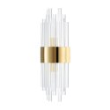 Lampa ścienna MIRACOLO A złota 50 cm z kryształkami