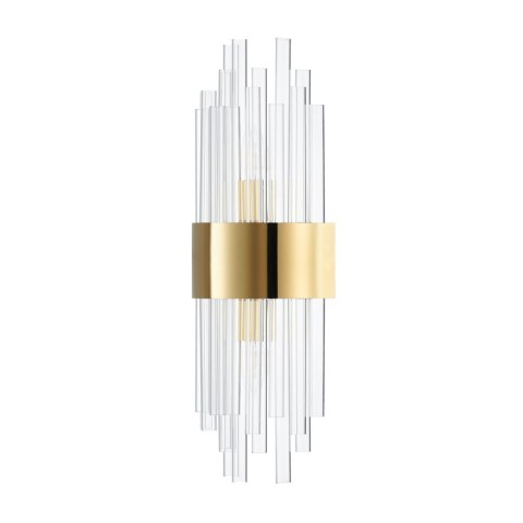 Lampa ścienna MIRACOLO A złota 50 cm z kryształkami