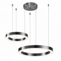 Lampa wisząca CIRCLE 2 40+60 cm - LED, ring tytan szczotkowany na 1 podsufitce