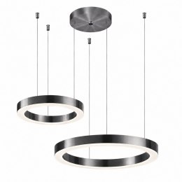 Lampa wisząca CIRCLE 2 40+60 cm - LED, ring tytan szczotkowany na 1 podsufitce