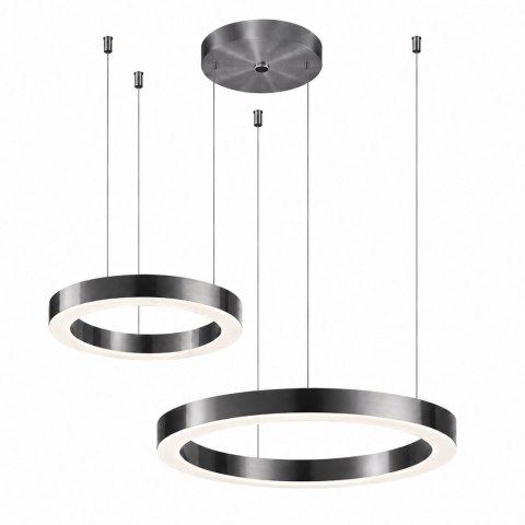 Lampa wisząca CIRCLE 2 40+60 cm - LED, ring tytan szczotkowany na 1 podsufitce