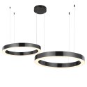 Lampa wisząca CIRCLE 2 60+80 cm - LED, ringi tytan szczotkowany na 1 podsufitce