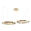 Lampa wisząca CIRCLE 2 80+80 cm - LED, ringi złoty połysk na 1 podsufitce