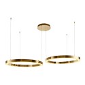 Lampa wisząca CIRCLE 2 80+80 cm - LED, ringi złoty połysk na 1 podsufitce