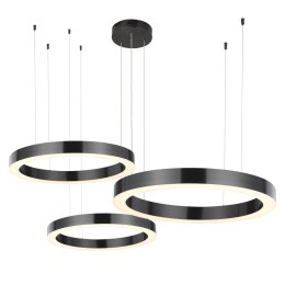 Lampa wisząca CIRCLE 3 40+60+80 cm - LED, ring tytan szczotkowany na 1 podsufitce