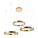 Lampa wisząca CIRCLE 3 60+60+60 cm - LED, ring złoty połysk na 1 podsufitce