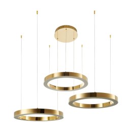 Lampa wisząca CIRCLE 3 60+60+60 cm - LED, ring złoty połysk na 1 podsufitce