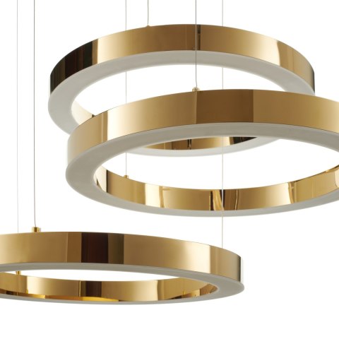 Lampa wisząca CIRCLE 3 60+60+60 cm - LED, ring złoty połysk na 1 podsufitce
