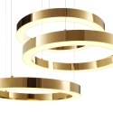 Lampa wisząca CIRCLE 3 60+60+60 cm - LED, ring złoty połysk na 1 podsufitce