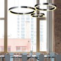 Lampa wisząca CIRCLE 2 40+100 cm - LED, ring tytan szczotkowany na 1 podsufitce