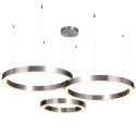 Lampa wisząca CIRCLE 3 60+60+80 cm - LED, nikiel szczotkowany na 1 podsufitce