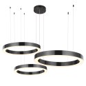 Lampa wisząca CIRCLE 3 60+80+100 cm - LED, ring tytan szczotkowany na 1 podsufitce 3000K
