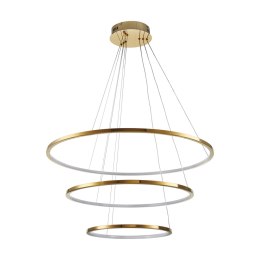 Lampa wisząca CIRCLE SLIM 40+60+80 cm - LED, ring złoty potrójny