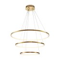 Lampa wisząca CIRCLE SLIM 40+60+80 cm - LED, ring złoty potrójny