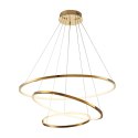 Lampa wisząca CIRCLE SLIM 40+60+80 cm - LED, ring złoty potrójny