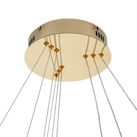 Lampa wisząca CIRCLE SLIM 40+60+80 cm - LED, ring złoty potrójny