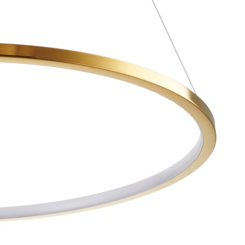 Lampa wisząca CIRCLE SLIM 60 cm - LED, ring złoty