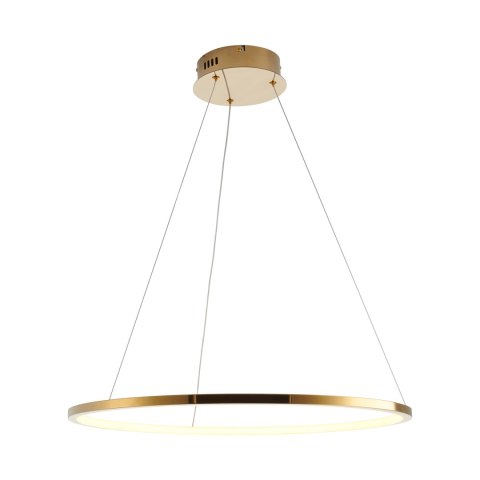 Lampa wisząca CIRCLE SLIM 60 cm - LED, ring złoty