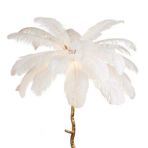 Lampa podłogowa EMU 170 cm - pióra białe