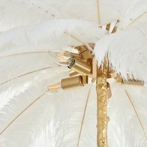 Lampa podłogowa EMU 170 cm - pióra białe