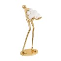 Lampa podłogowa WOMAN 180 cm - złota figura kobiety z białymi kloszami