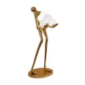 Lampa podłogowa WOMAN 180 cm - złota figura kobiety z białymi kloszami