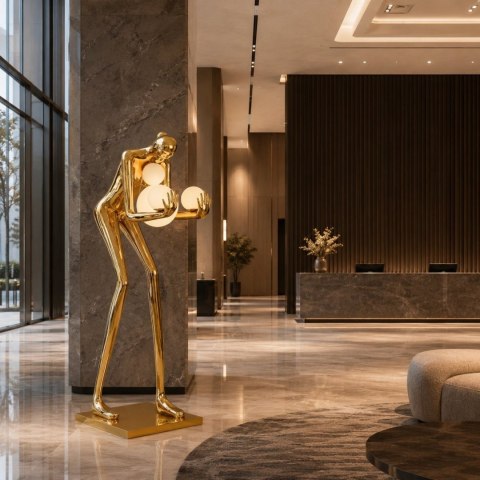 Lampa podłogowa WOMAN-2 złoty połysk 190 cm