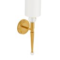 Lampa ścienna DAMA 52 cm- złoty kinkiet z białym abażurem