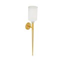Lampa ścienna DAMA 92 cm- złoty kinkiet z białym abażurem