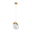 Lampa wisząca ORBITA biało-złota, akryl, 20 cm