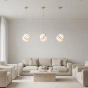 Lampa wisząca ORBITA biało-złota, akryl, 20 cm
