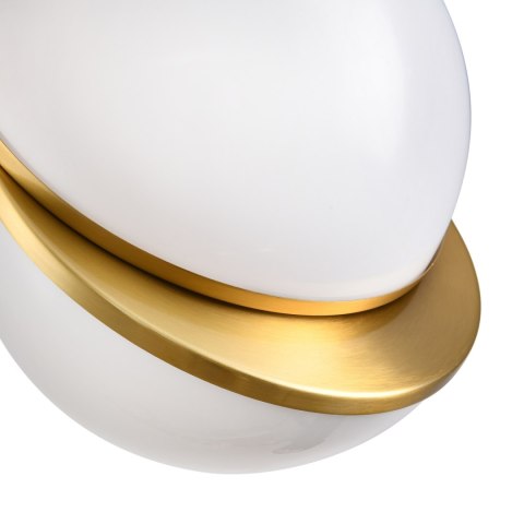 Lampa wisząca ORBITA biało-złota, akryl, 20 cm