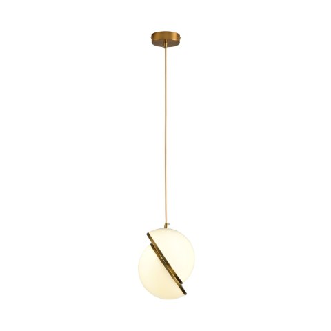 Lampa wisząca ORBITA biało-złota, akryl, 20 cm