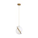 Lampa wisząca ORBITA biało-złota, akryl, 20 cm